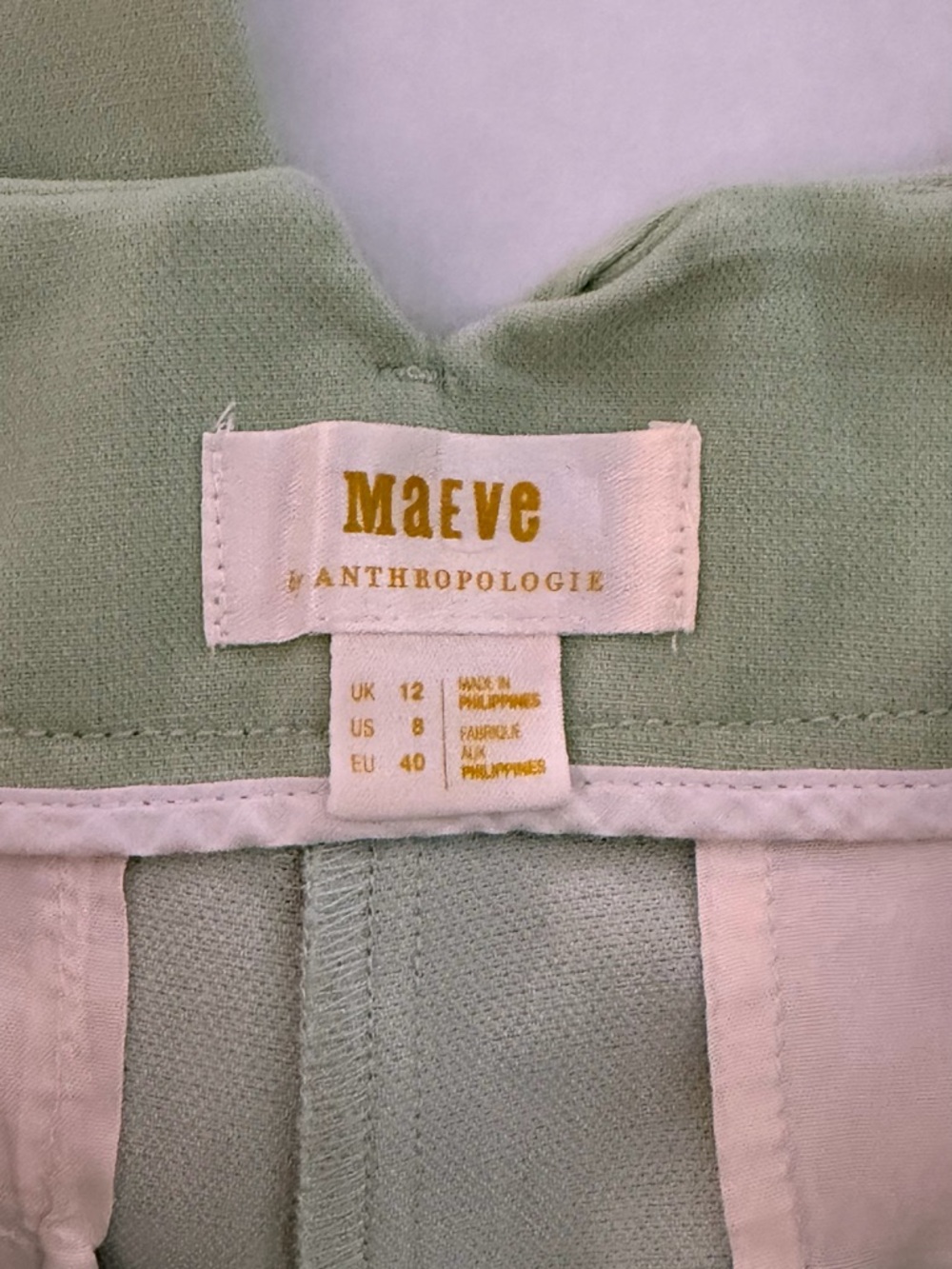 Maeve Classic High-Waist Wide-Leg Pants in Bright Pistachio Size 8 - Picture 8 of 11